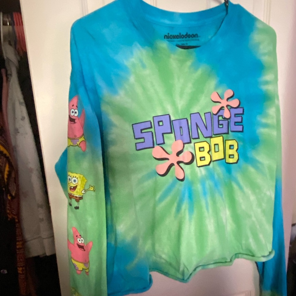 SpongeBob Long Sleeve Crop Top